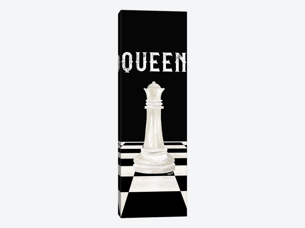 Rather Be Playing Chess Pieces White Panel VI-Queen by Tara Reed 1-piece Canvas Wall Art