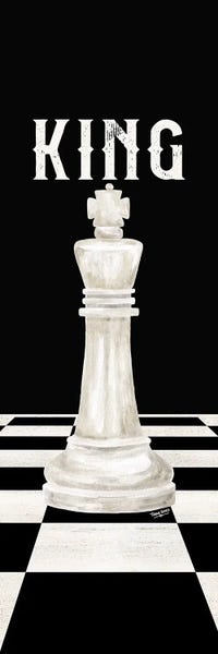 Tara Reed: Rather Be Playing Chess Pieces White Panel V-King by Tara Reed