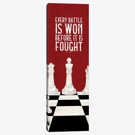 Rather Be Playing Chess Red Panel I-Every Battle Canvas Print #TRE597} by Tara Reed Art Print