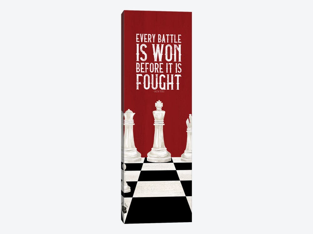Rather Be Playing Chess Red Panel I-Every Battle by Tara Reed 1-piece Canvas Artwork
