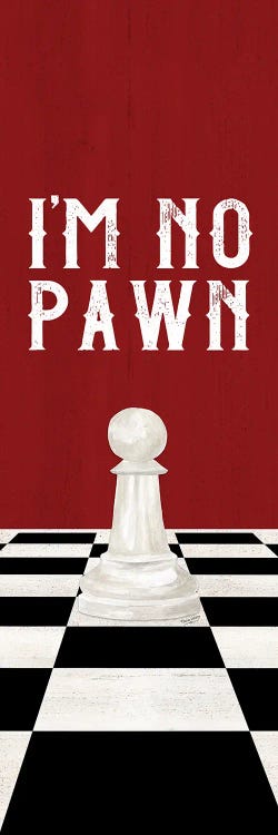 Rather Be Playing Chess Red Panel III-No Pawn by Tara Reed wall art
