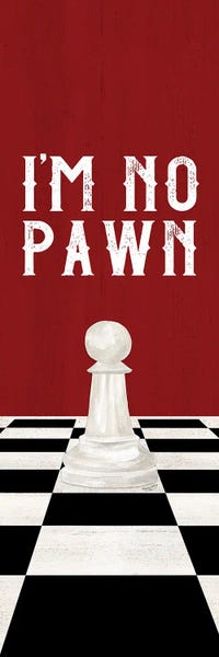 Cards & Board Games: Rather Be Playing Chess Red Panel III-No Pawn by Tara Reed