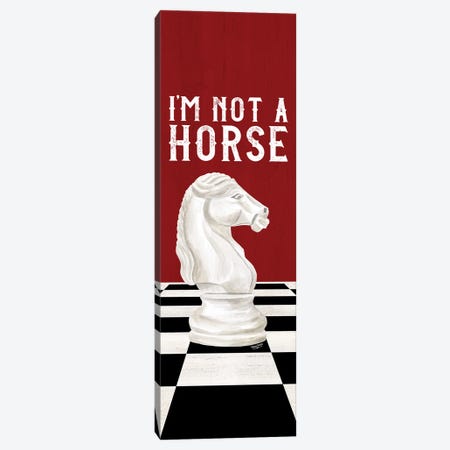 Rather Be Playing Chess Red Panel IV-Not A Horse Canvas Print #TRE600} by Tara Reed Canvas Art