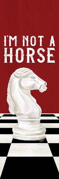 Cards & Board Games: Rather Be Playing Chess Red Panel IV-Not A Horse by Tara Reed