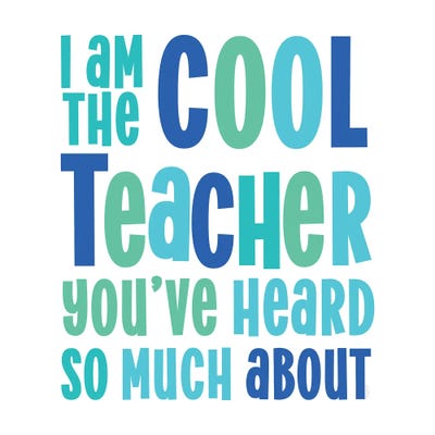 Teacher Truths Blue II-Cool Teacher by Tara Reed canvas print