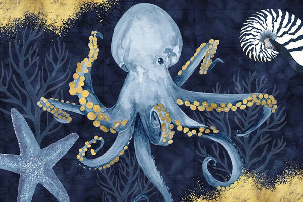 Starfish: Deep Blue Sea I On Blue Gold by Tara Reed
