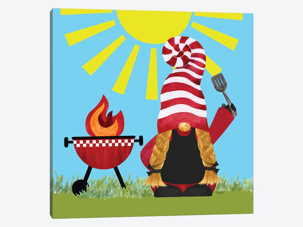 Gnome Grill Masters I by Tara Reed 1-piece Canvas Artwork