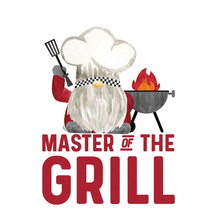 Gnome Grill Masters Sentiment III by Tara Reed wall art