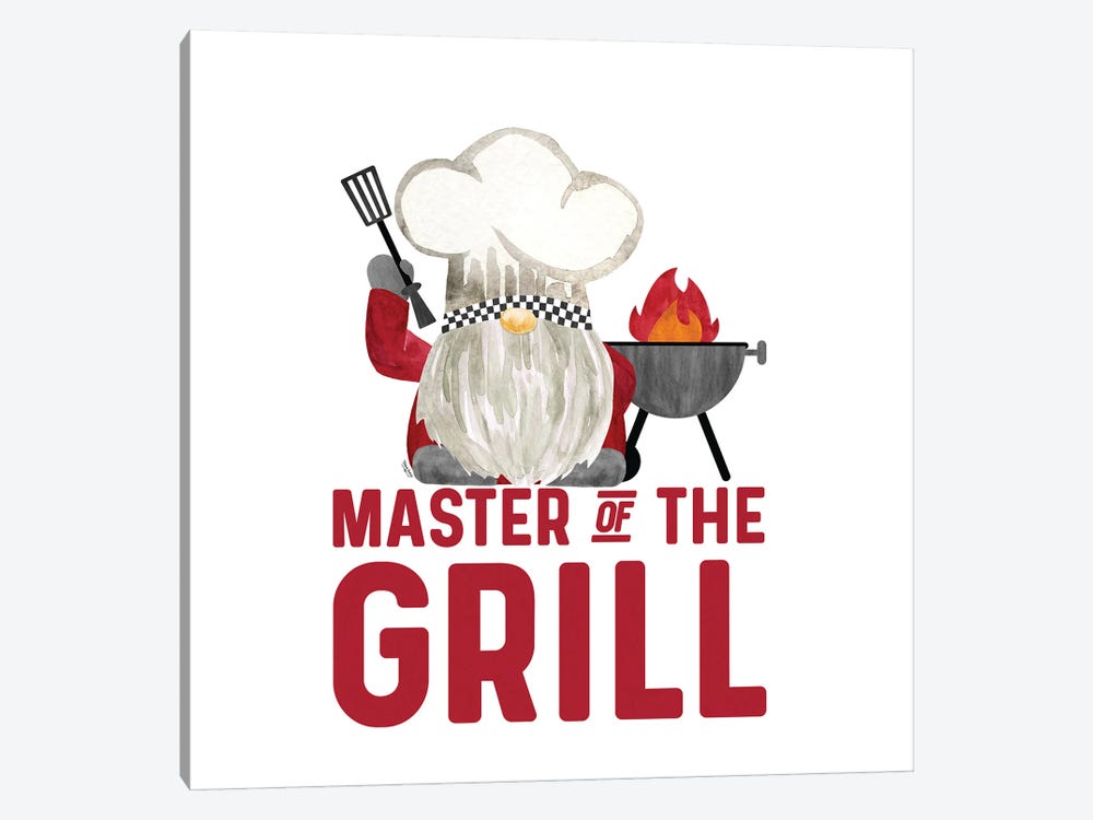 Gnome Grill Masters Sentiment III by Tara Reed 1-piece Canvas Art