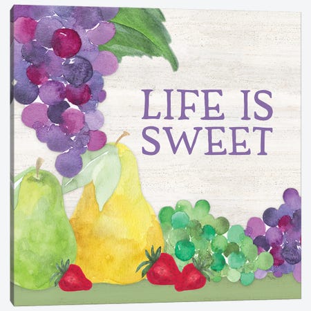 Life Is Sweet Sentiment III Life Canvas Print #TRE632} by Tara Reed Canvas Print