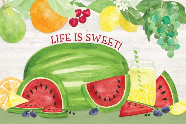 Lemons & Limes: Life Is Sweet Sentiment Landscape I Life by Tara Reed