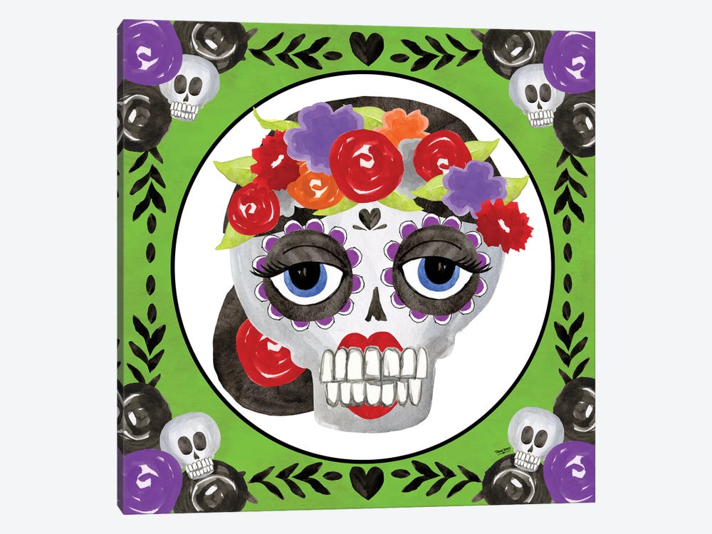 Day of the Dead Skull I by Tara Reed 1-piece Canvas Art