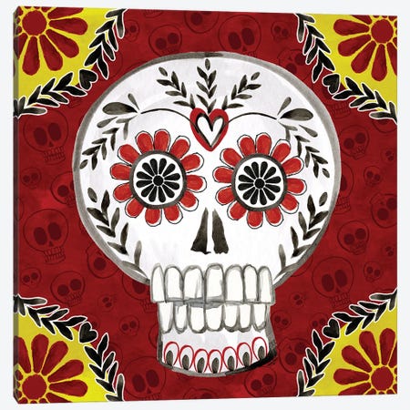 Day of the Dead Skull IV Canvas Print #TRE647} by Tara Reed Canvas Print