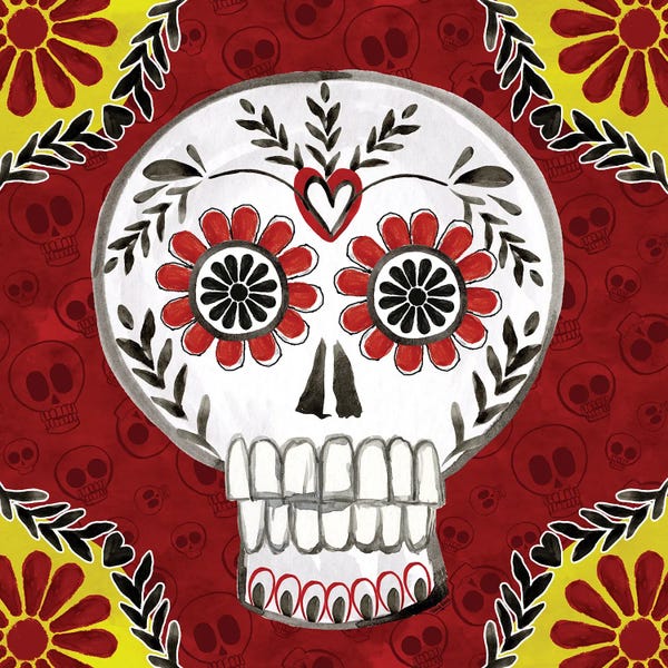Tara Reed: Day of the Dead Skull IV by Tara Reed