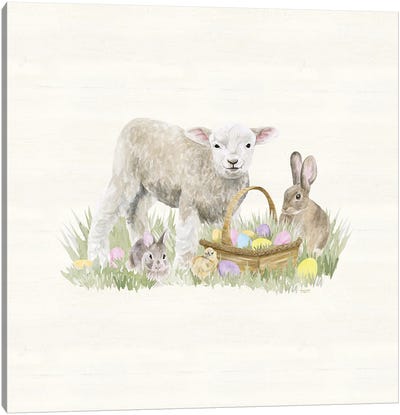 Farmhouse Easter II Canvas Art Print - Easter Art