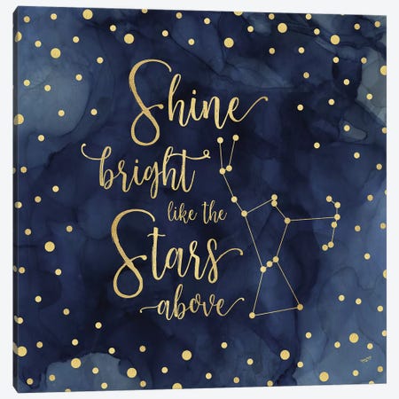 Oh My Stars III Shine Bright Canvas Print #TRE67} by Tara Reed Canvas Print
