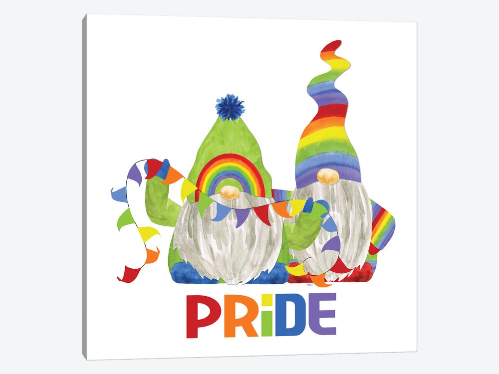 Pride Gnomes Couple I Canvas Wall Art by Tara Reed | iCanvas