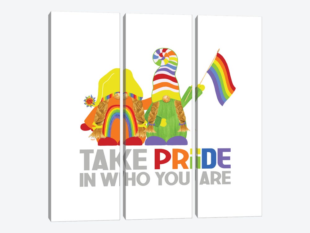 Pride Gnomes Couple IV by Tara Reed 3-piece Canvas Art