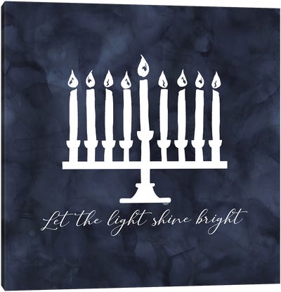 Hanukkah Lights III - Light Shine Bright Canvas Art Print - Hanukkah Art