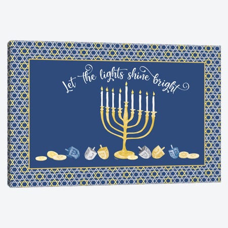 Hanukkah Nights Landscape VI On Blue Canvas Print #TRE743} by Tara Reed Canvas Print