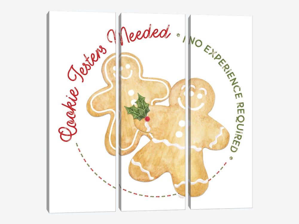 Home Cooked Christmas III - Cookie Testers by Tara Reed 3-piece Canvas Artwork