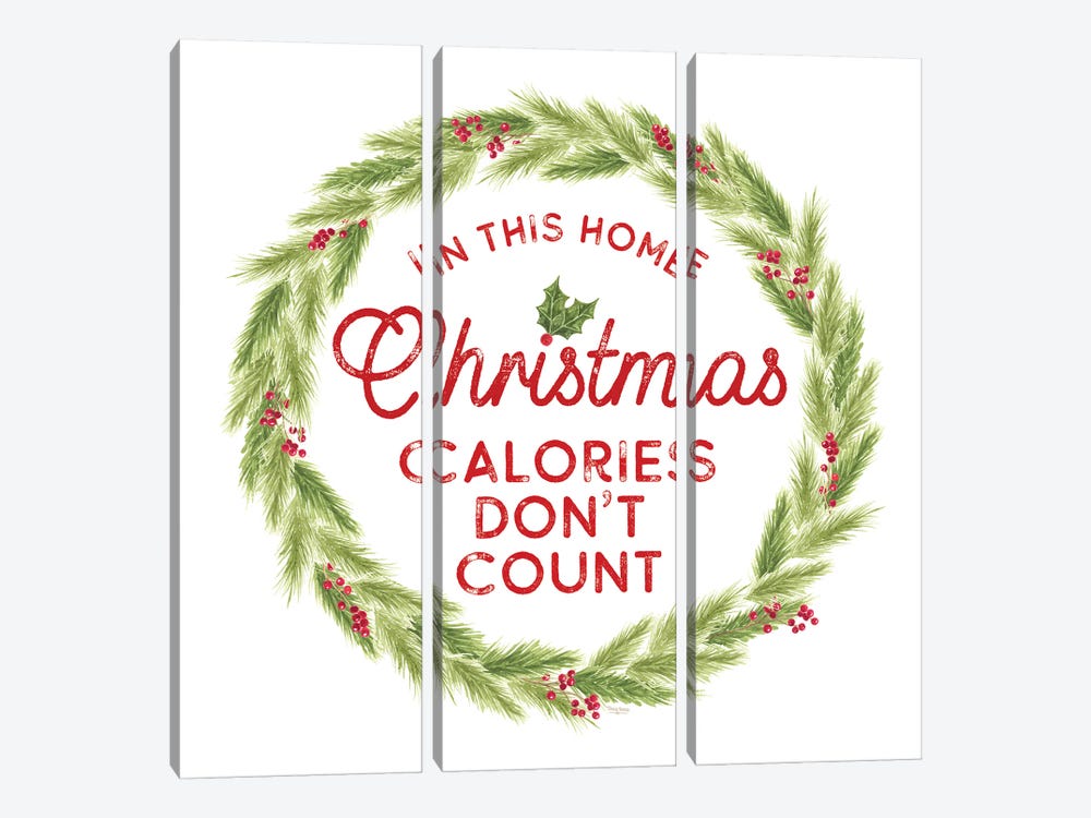 Home Cooked Christmas IV - Calories Don't Count by Tara Reed 3-piece Canvas Wall Art