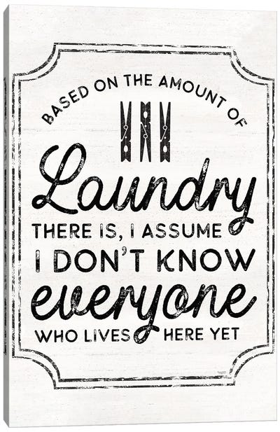 Laundry Art I-Based on Amount Canvas Art Print - Laundry Room Art