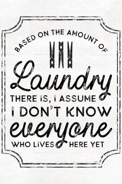 Roaring Brook Art: Laundry Art I-Based on Amount by Tara Reed