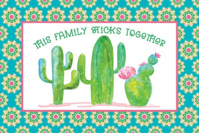 Playful Cactus X by Tara Reed metal wall art