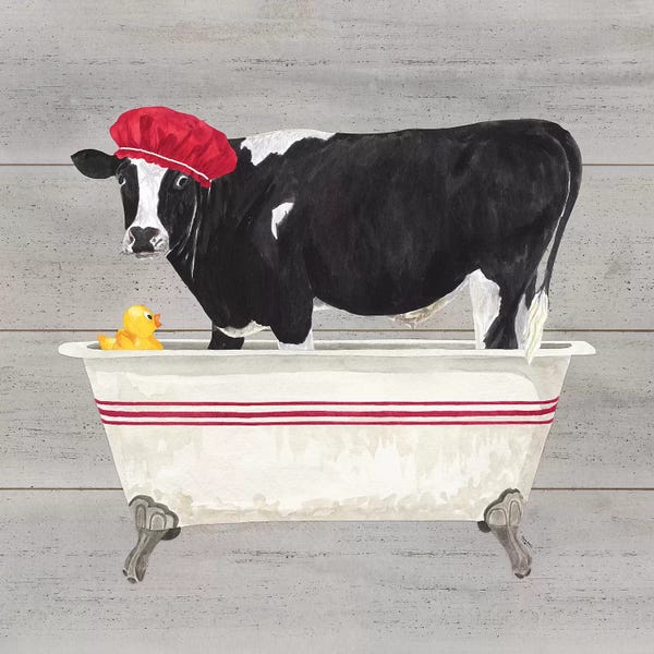 Bathroom Humor: Bath Time For Cows Tub by Tara Reed
