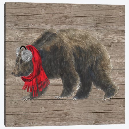 Warm In The Wilderness Bear Canvas Print #TRE84} by Tara Reed Art Print