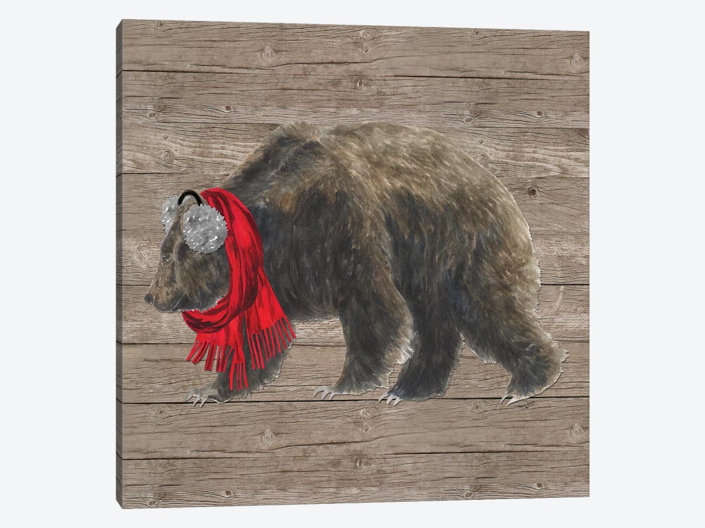 Warm In The Wilderness Bear by Tara Reed 1-piece Canvas Artwork