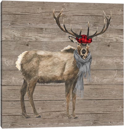 Warm In The Wilderness Deer Canvas Art Print