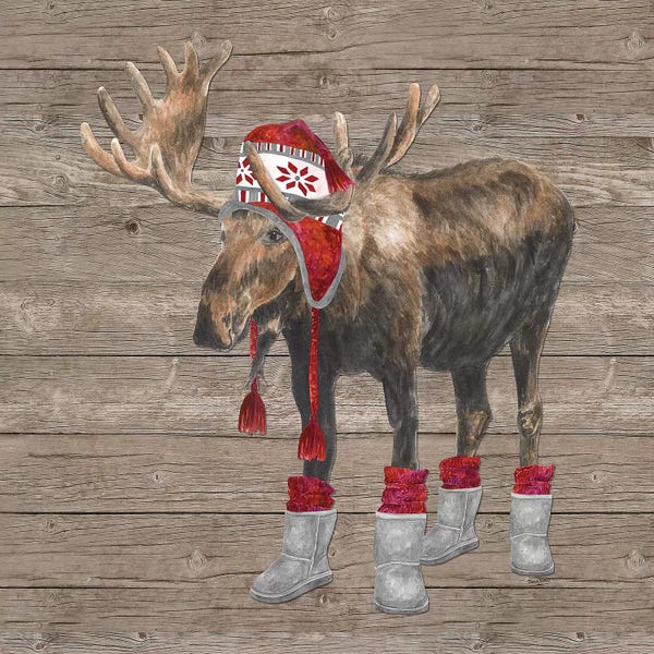 Rustic Winter: Warm In The Wilderness Moose by Tara Reed