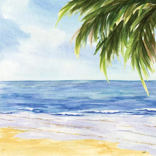 Tara Reed: Beach & Palm Fronds I by Tara Reed