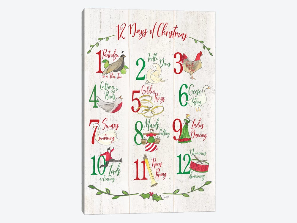 12 Days of Christmas  by Tara Reed 1-piece Canvas Artwork