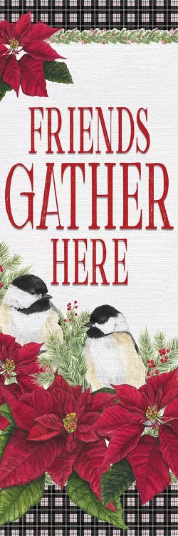 Chickadee Christmas Red - Friends Gather II