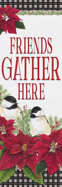 Home For The Holidays: Chickadee Christmas Red - Friends Gather II by Tara Reed