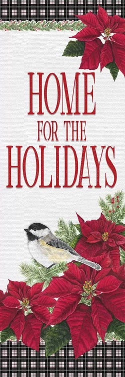Chickadee Christmas Red - Home for the Holidays  II by Tara Reed wall art