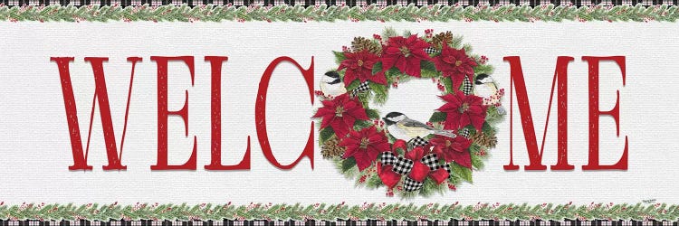 Chickadee Christmas Red - Welcome