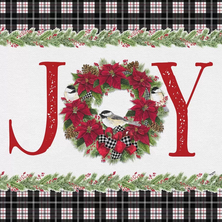 Chickadee Christmas Red I - Joy