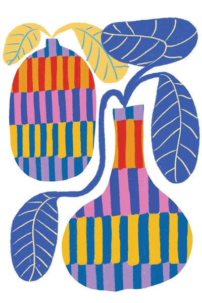 Teresa Rego: Double Striped Vases by Teresa Rego