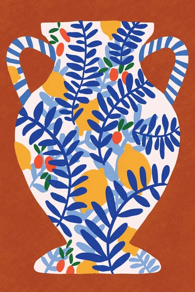 Teresa Rego: Earth Red And Lemons by Teresa Rego