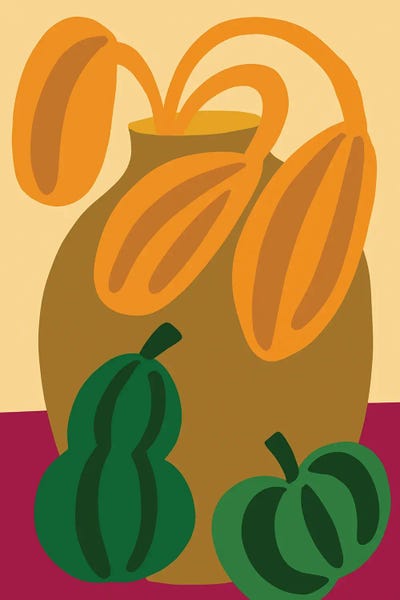 Green Pumpkins by Teresa Rego art print