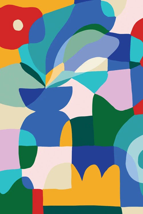 Red Poppy On Blue Vase by Teresa Rego wall art