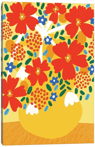 Vangogh Flowers Canvas Art Print - Yellow Art