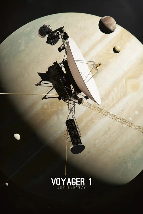Voyager 1 - Jupiter 1979 by Tobias Roetsch wall art
