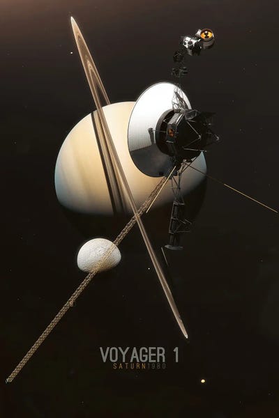 Tobias Roetsch: Voyager 1 - Saturn 1980 by Tobias Roetsch