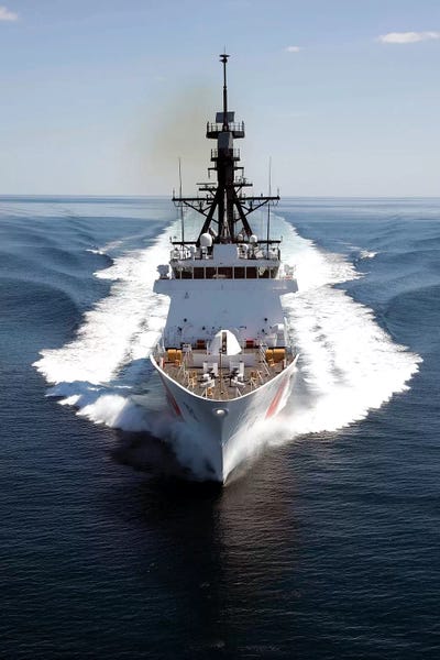 Coast Guard: US Coast Guard Cutter Waesche Navigates The Gulf Of Mexico I by Stocktrek Images