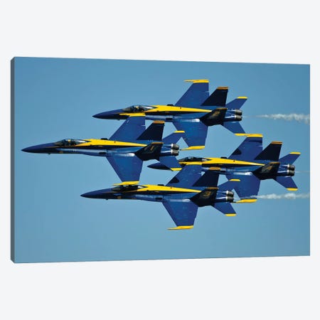 US Navy Flight Demonstration Squadron, The Blue Angels III Canvas Print #TRK1035} by Stocktrek Images Canvas Wall Art